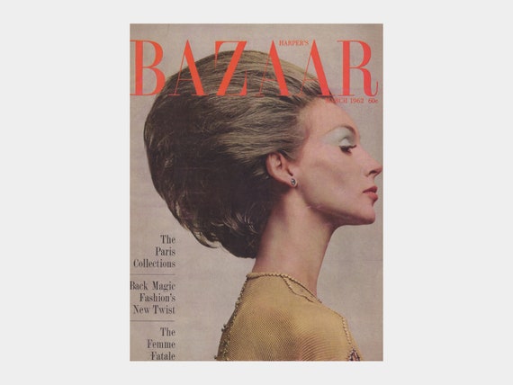 Harper's BAZAAR US March 1962 Vintage Fashion Magazine 1960s