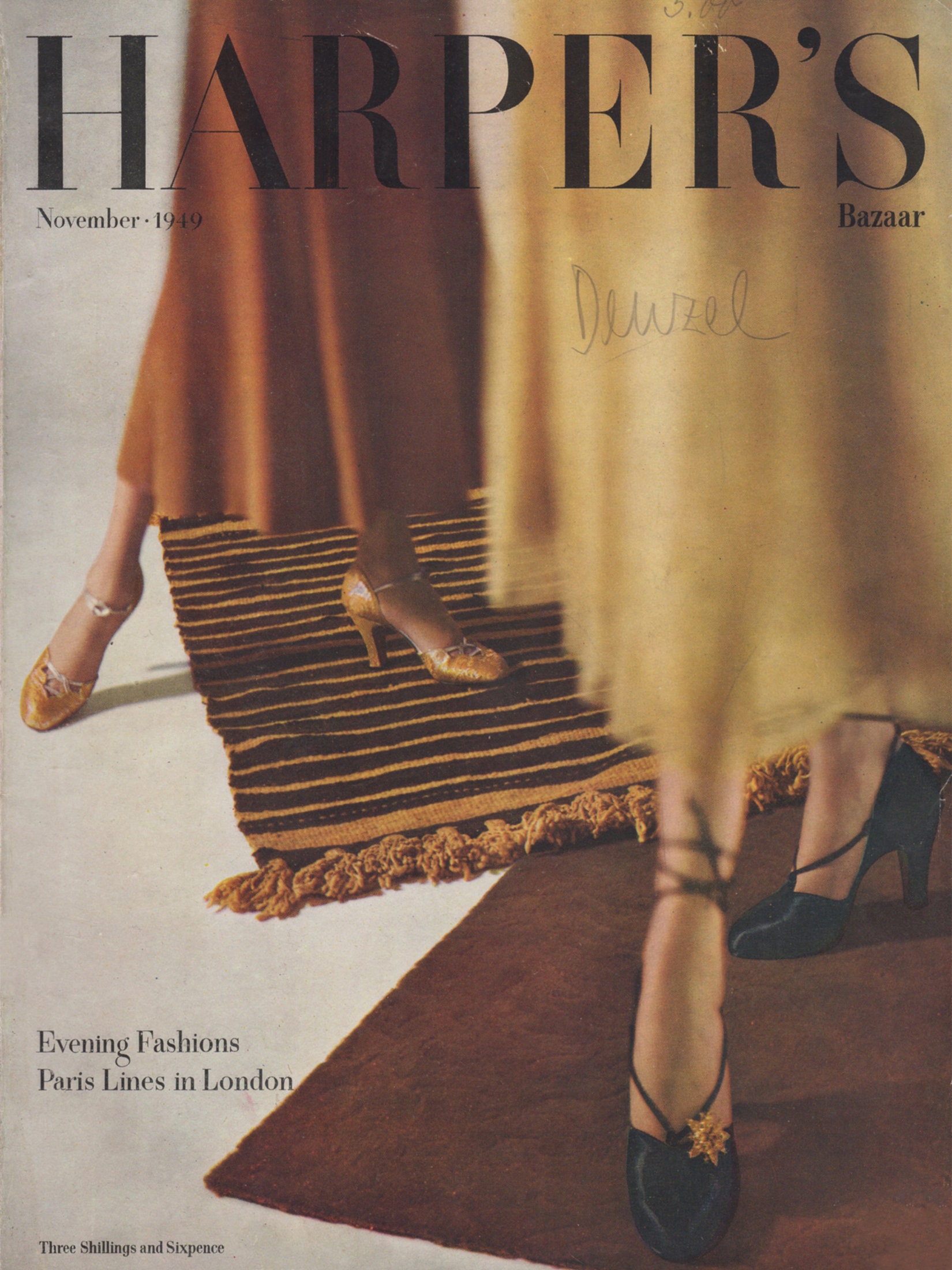 Harper's Bazaar UK November 1949 British Vintage Fashion Magazine