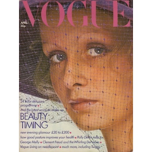 VOGUE britannique 1er avril 1973 vintage magazine de mode des années 1970 rétro anniversaire anniversaire cadeau de Noël cadeau photos publicités
