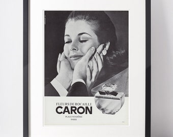 CARON 1965 Vintage Advertisement 1960s Perfume Print Ad Parfum Fragrance Poster Wall Art Birthday Anniversary Christmas Girlfriend Gift