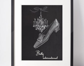 BALLY 1965 Vintage Advertisement 1960s Footwear Shoes Print Ad Poster Wall Art Collectible Birthday Anniversary Christmas Gift Present