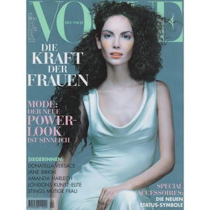 VOGUE GERMANY April 1998 Vintage Fashion Magazine 1990s Retro Birthday Anniversary Christmas Gift Present Photos Ads Advertisements