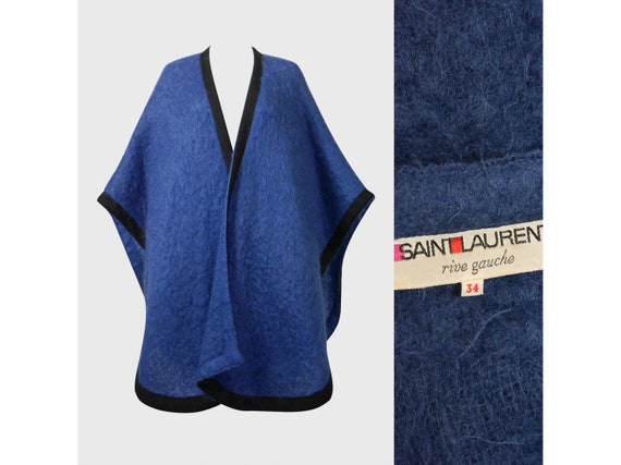 Yves Saint Laurent YSL 1970s 1980s Vintage Indigo… - image 1