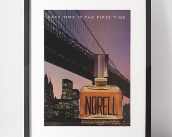 NORMAN NORELL 1978 Vintage Advertisement 1970s Perfume Print Ad Poster Wall Art Birthday Anniversary Christmas Gift Present Interior Design