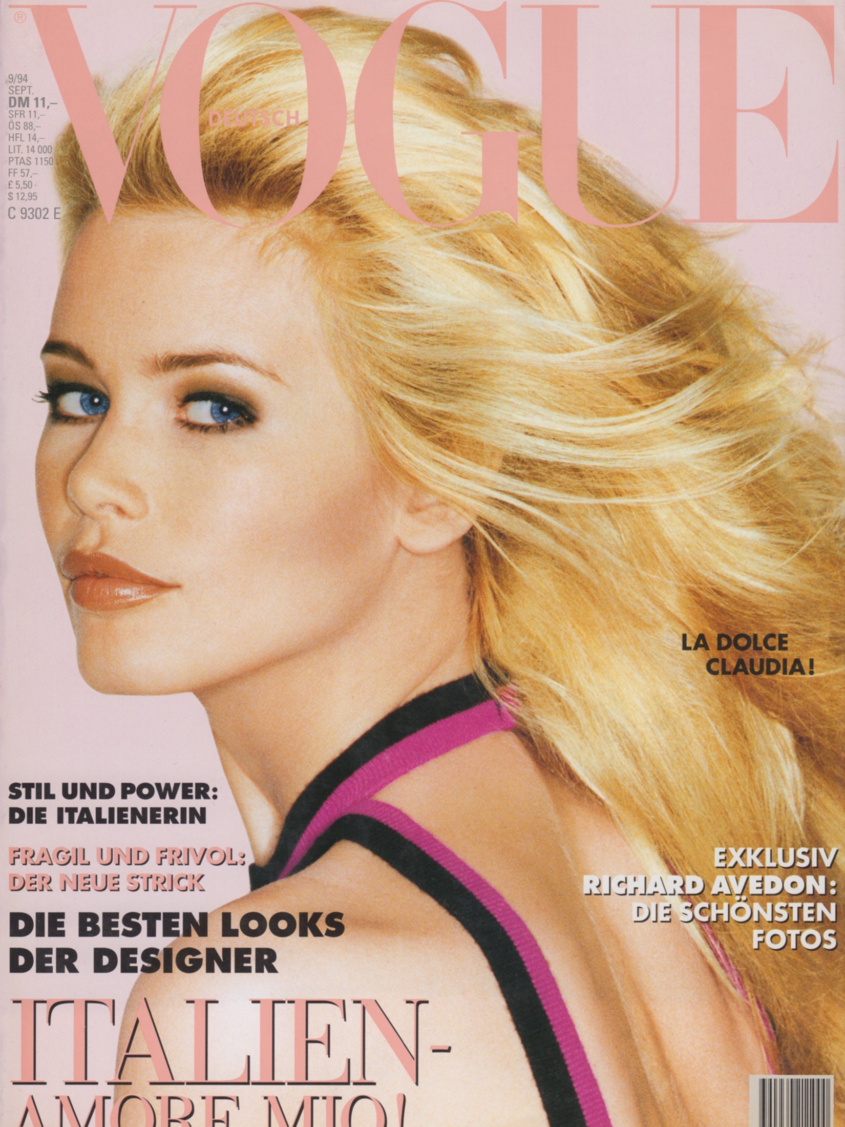 VOGUE GERMANY September 1994 Vintage Fashion Magazine 1990s Retro