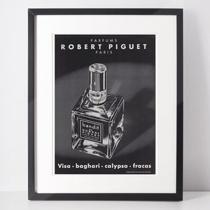 ROBERT PIGUET 1963 Vintage Advertisement 1960s Bandit Perfume Print Ad Collectible Wall Art Birthday Anniversary Christmas Gift Present