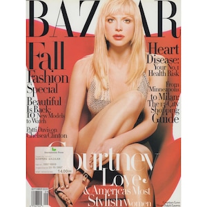 HARPER&#39;S BAZAAR US September 1997 Vintage Fashion Magazine 1990s Retro Birthday Anniversary Christmas Gift Present Ads Courtney Love