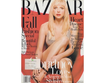 HARPER'S BAZAAR US September 1997 Vintage Fashion Magazine 1990s Retro Birthday Anniversary Christmas Gift Present Ads Courtney Love