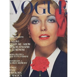 VOGUE ITALIA Mai 1971 Italienisches Vintage Modemagazin 1970er Geburtstag Jubiläum Weihnachten Geschenk Präsent Fotos Anzeigen Werbung