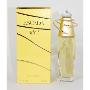 ESCADA Acte 2 (1995) Eau de Parfum da 50 ml EdP Splash Profumo vintage Parfum Unused w/Box Fuori produzione Fragranza Rara Anni '90 Profumo di nicchia