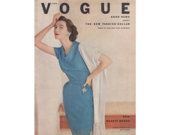 VOGUE FASHION MAGAZINE　JUNE 1,1935 June 1959 Vogue Magazine Summer Fashion Cars - Etsy