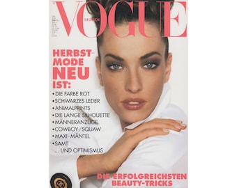 VOGUE GERMANY July 1992 Vintage Fashion Magazine 1990s Birthday Christmas Gift Present Photos Ads Advertisements Supermodels Tatjana Patitz