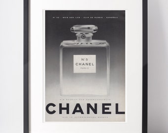 CHANEL 1961 Vintage Advertisement 1960s No. 5 Perfume Print Ad Poster Wall Art Collectible Birthday Anniversary Christmas Gift Present