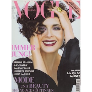 VOGUE GERMANY October 1996 Vintage Fashion Magazine 1990s Retro Birthday Anniversary Christmas Gift Present Photos Ads Advertisements