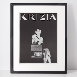 KRIZIA 1986 Vintage Advertisement 1980s Luxury Fashion Magazine Print Ad Wall Art Christmas Gift Present Interior Design Home Decor