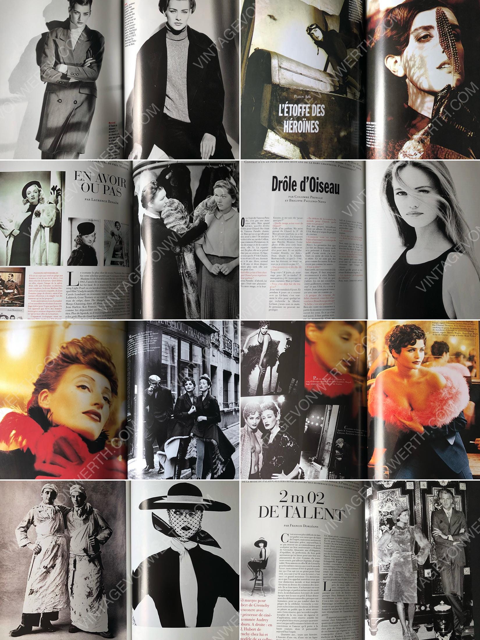 VOGUE PARIS November 1991 Vintage Fashion Magazine 1990s Birthday