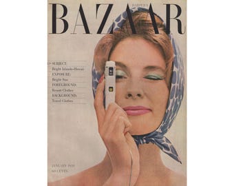 Harper's Bazaar US Jan 1959 Original Vintage Rare Retro