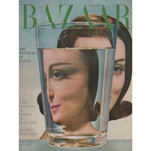 Harper&#39;s BAZAAR US May 1959 Vintage Fashion Magazine 1950s Birthday Anniversary Christmas Girlfriend Gift Idea Present Carmen Dell&#39;Orefice
