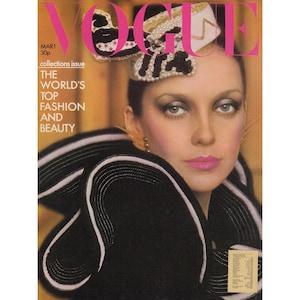 VOGUE britannique 1er mars 1973 vintage magazine de mode des années 1970 rétro anniversaire anniversaire cadeau de Noël cadeau photos publicités