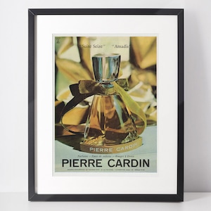 PIERRE CARDIN 1963 Vintage Advertisement 1960s Perfume Print Ad Collectible Wall Art Bathroom Birthday Anniversary Christmas Gift Present