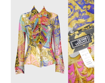 GIANNI VERSACE FINELY PATTERNED BLOUSON