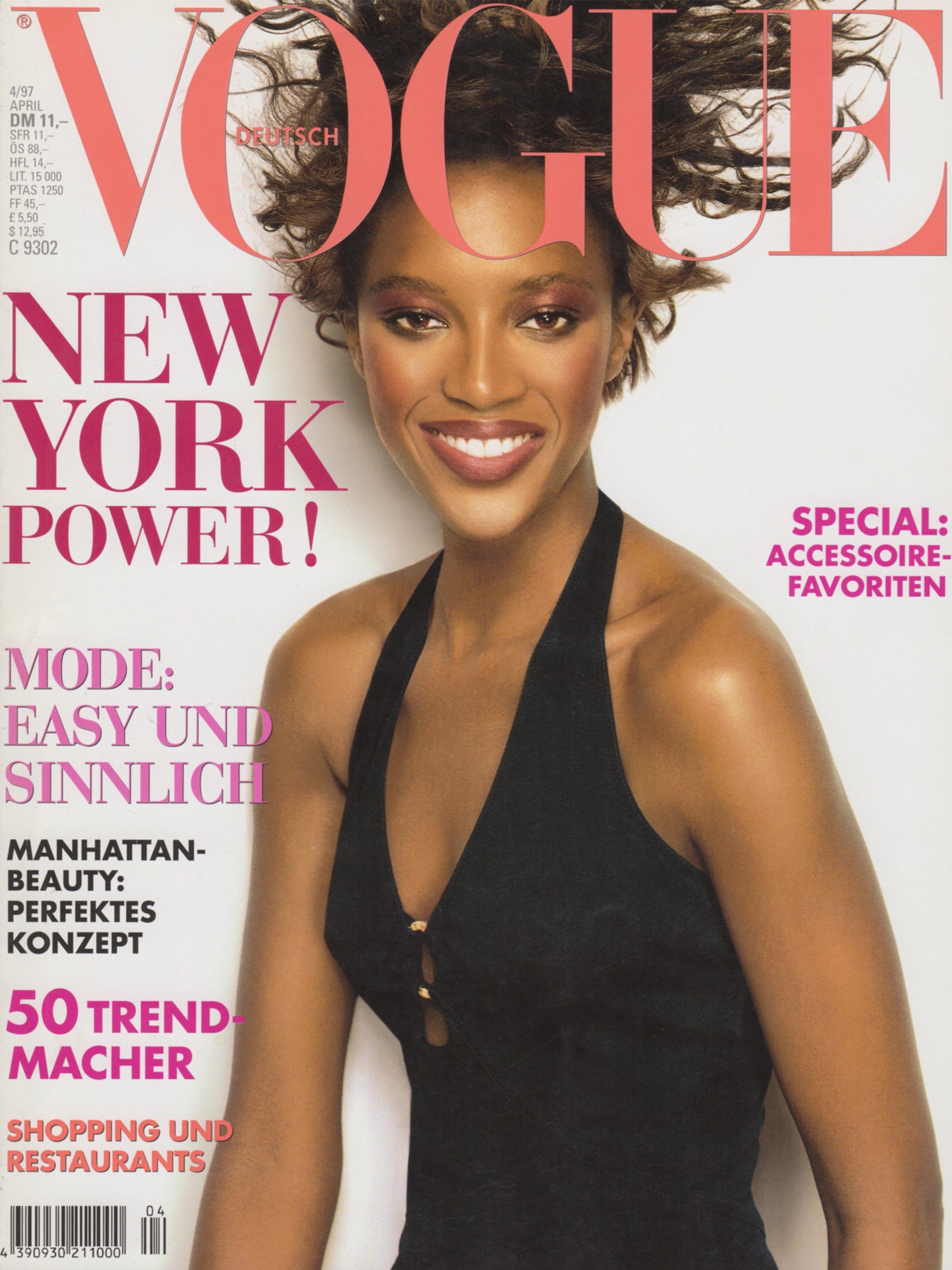 VOGUE GERMANY April 1997 Vintage Fashion Magazine 1990s
