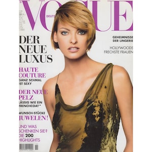 VOGUE GERMANY November 1996 Vintage Fashion Magazine 1990s Retro Birthday Anniversary Christmas Gift Present Photos Ads Advertisements