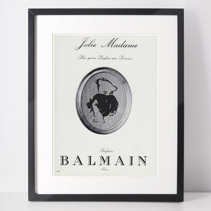 PIERRE BALMAIN 1964 Vintage Advertisement 1960s Perfume Print Ad René Gruau Collectible Wall Art Birthday Anniversary Christmas Gift Present