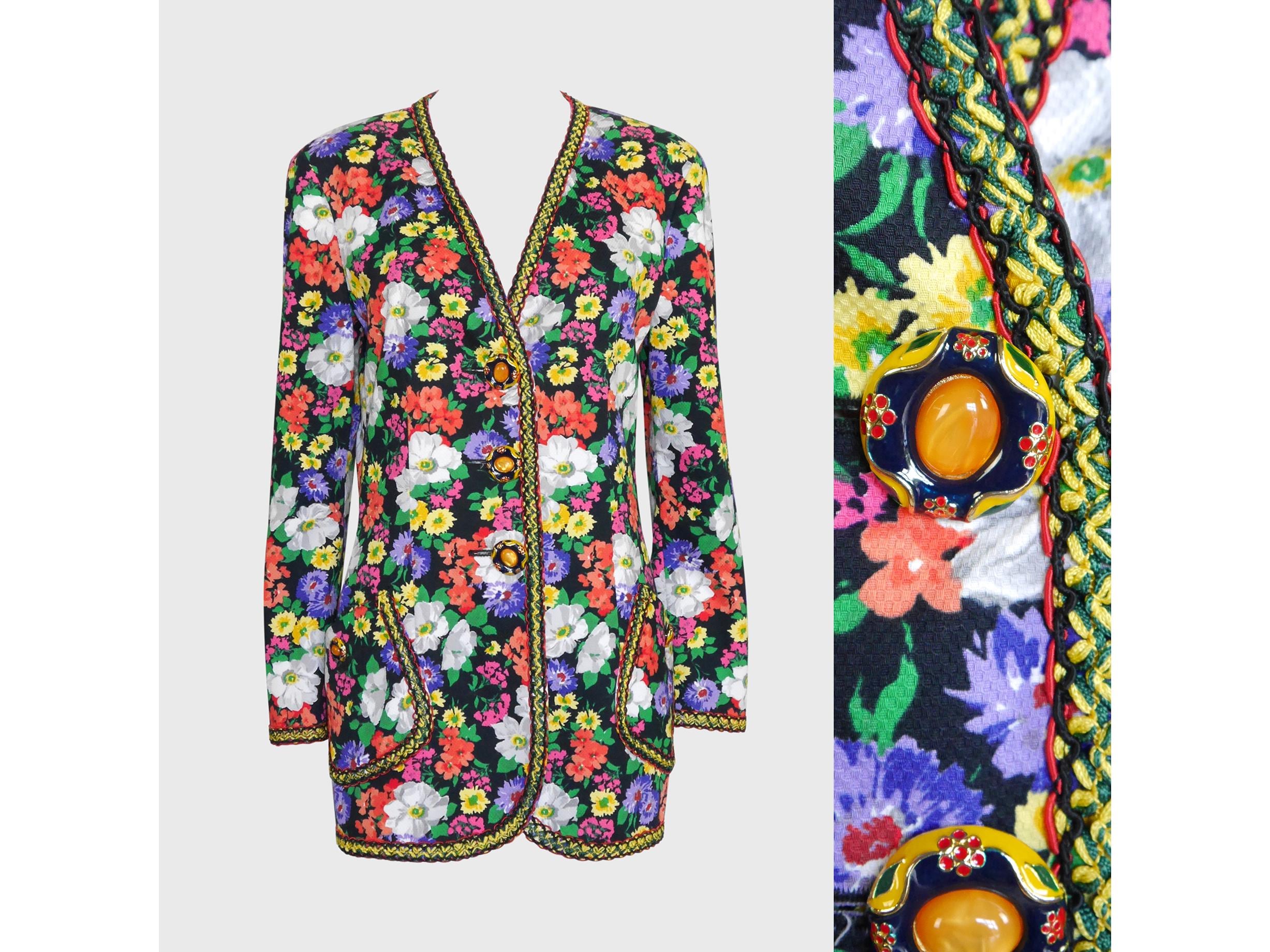 Veste Blazer Moschino Cheap & Chic Rouge à Cristaux - Taille 8, Laine Et Soie, Italie, Années 90, Neuf Sans étiquette