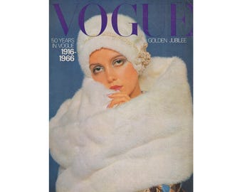 British VOGUE UK October 15th 1966 Vintage Fashion Magazine 1960s Retro Birthday Anniversary Christmas Gift Present Photos Advertisements