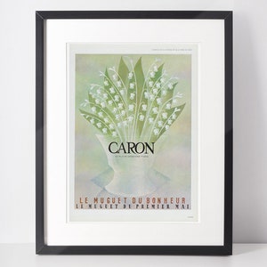 CARON 1960 Vintage Advertisement 1960s Perfume Print Ad Parfum Fragrance Poster Wall Art Birthday Anniversary Christmas Girlfriend Gift