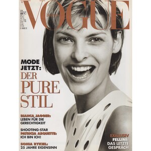 VOGUE GERMANY February 1994 Vintage Fashion Magazine 1990s Retro Birthday Anniversary Christmas Gift Present Photos Ads Advertisements