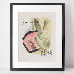 GERMAINE LECOMTE 1947 Vintage Advertisement 1940s Perfume Print Ad Fragrance Parfum Birthday Anniversary Christmas Present Girlfriend Gift