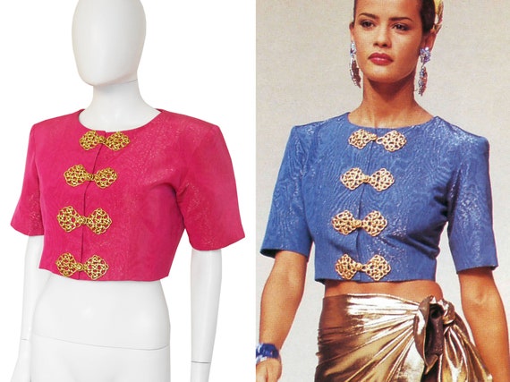 Yves Saint Laurent YSL S/S 1993 Vintage Cropped Ev