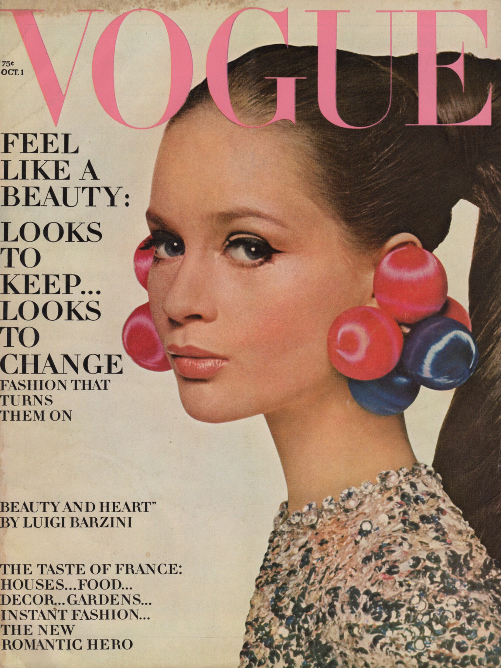 VOGUE US October 1st 1966 Vintage Fashion Magazine 1960s Retro
