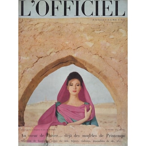 L&#39;OFFICIEL Paris December 1960 French Vintage Fashion Magazine 1960s Birthday Anniversary Christmas Gift Present Photos Ads Advertisements