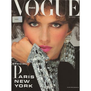 VOGUE PARIS October 1983 Vintage Fashion Magazine 1980s Retro Birthday Anniversary Christmas Gift Present Photos Ads Advertisements