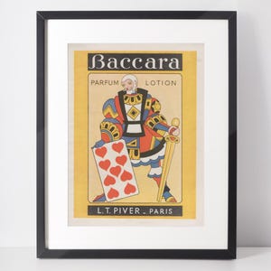 L.T. PIVER 1947 Vintage Advertisement 1940s Baccara Perfume Print Ad Parfum Fragrance Print Ad Gift Present Art Interior Design Home Decor
