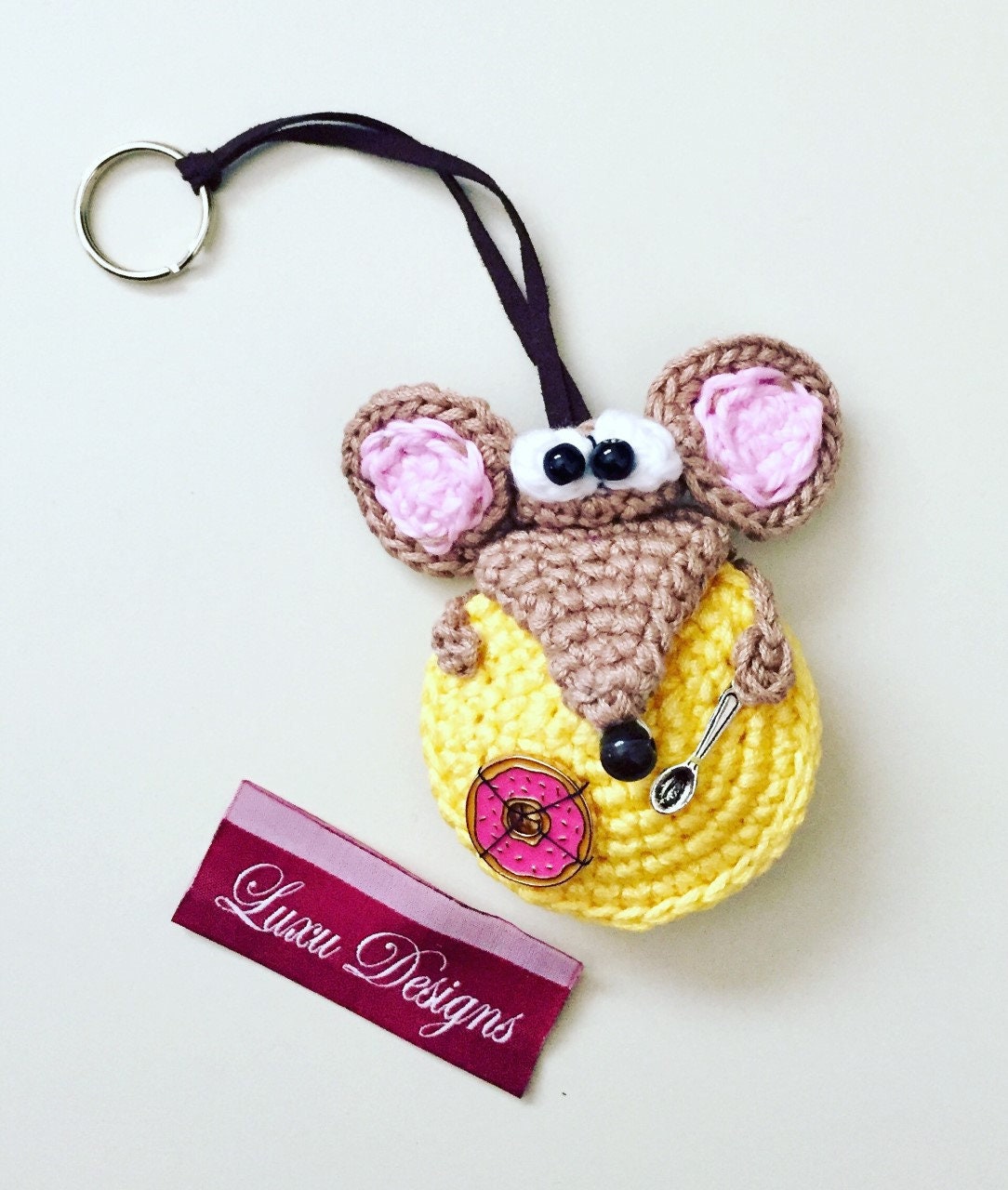Crochet Mouse KeyChain Etsy