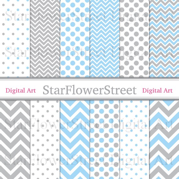 Gray And Blue Chevron Background