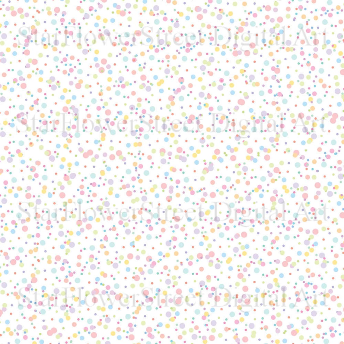 Confetti Overlay Png Digital Paper Transparent Pastel Dots Polka Dot ...
