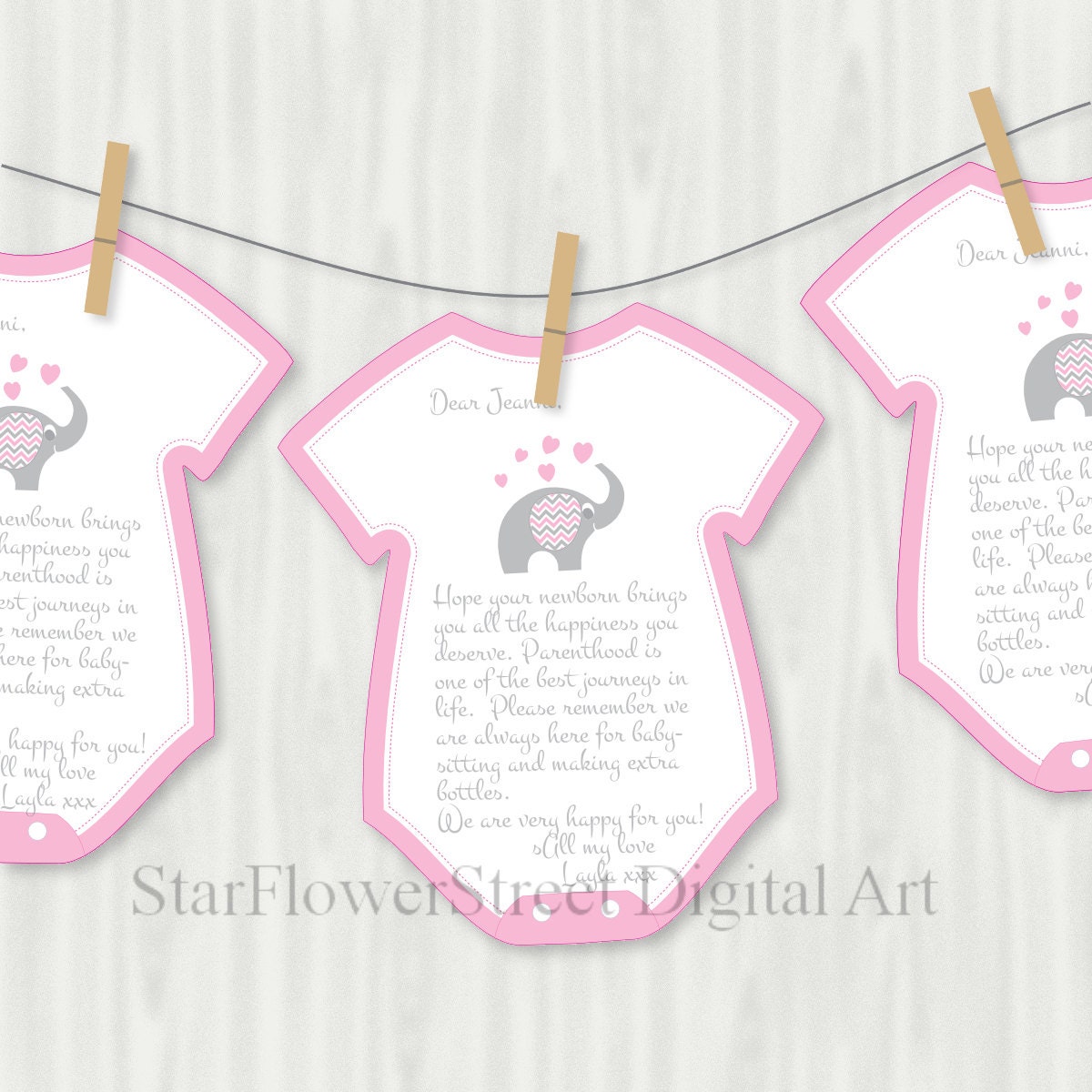 Elephant, Baby Shower, Decorations, Games, Advice, Printable, Cutouts ...