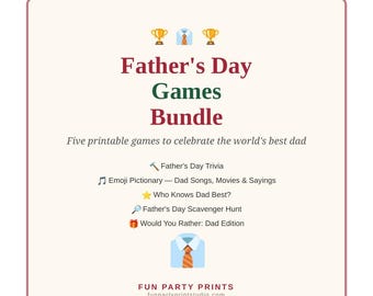 Pack de jeux imprimables pour la fête des pères : 5 jeux pour une fête réussie, Qui connaît le mieux papa ?, Pictionary avec des émojis (tribal), Téléchargement PDF instantané