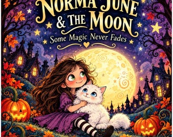 Norma June and the Moon: 8.5" x 8.5" Signed Children's Book