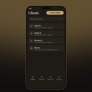Lash Tech Planner App | Klantenboek voor wimperstylisten, organizer voor wimperbedrijven en afsprakenplanner | Digitale download