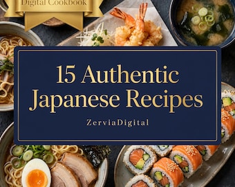 Livre de recettes japonaises authentiques | 15 classiques de la cuisine familiale (Téléchargement numérique)