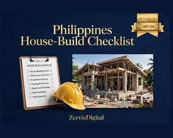 Lista de verificación para la construcción de viviendas para trabajadores filipinos en el extranjero (OFW), selección de contratistas, permisos y seguimiento del presupuesto (PDF tamaño A4)
