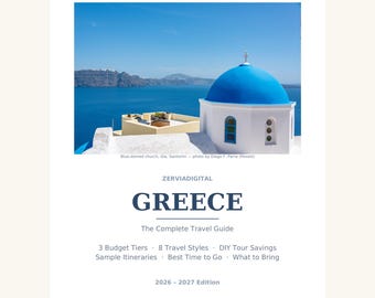 Guide de voyage en Grèce 2026-2027 | 3 budgets, 8 styles de voyage | Athènes, Santorin, Mykonos, Crète : itinéraires, ports de croisière, astuces pour voyager seul(e)