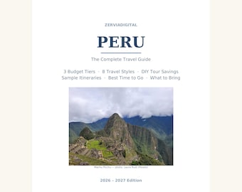 Guide de voyage au Pérou 2026-2027 | Itinéraire Machu Picchu-Lima-Cusco | Planificateur de voyage PDF à télécharger