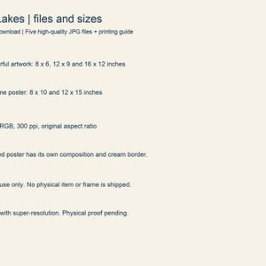 Rae Lakes files and print sizes in this set